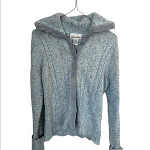 y2k knit baby blue sweater